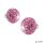 Fülbevaló, félgömb, rózsaszín, SWAROVSKI® kristállyal, 10mm, ART CRYSTELLA®