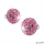 Fülbevaló, félgömb, rózsaszín, SWAROVSKI® kristállyal, 10mm, ART CRYSTELLA®