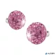 Fülbevaló, félgömb, rózsaszín, SWAROVSKI® kristállyal, 10mm, ART CRYSTELLA®