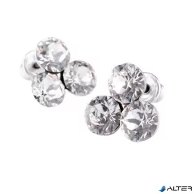   Fülbevaló, natúr fehér SWAROVSKI® kristállyal, 11mm, ART CRYSTELLA®