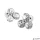 Fülbevaló, natúr fehér SWAROVSKI® kristállyal, 11mm, ART CRYSTELLA®