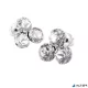 Fülbevaló, natúr fehér SWAROVSKI® kristállyal, 11mm, ART CRYSTELLA®