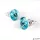 Fülbevaló, light türkíz SWAROVSKI® kristállyal, csúcsos, 8mm, ART CRYSTELLA®