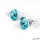 Fülbevaló, light türkíz SWAROVSKI® kristállyal, csúcsos, 8mm, ART CRYSTELLA®