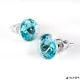 Fülbevaló, light türkíz SWAROVSKI® kristállyal, csúcsos, 8mm, ART CRYSTELLA®