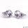 Fülbevaló, fehér SWAROVSKI® kristállyal, csúcsos, 8mm, ART CRYSTELLA®