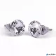 Fülbevaló, fehér SWAROVSKI® kristállyal, csúcsos, 8mm, ART CRYSTELLA®