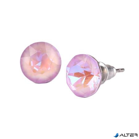 Fülbevaló, orgonalila opál SWAROVSKI® kristállyal, 8 mm, ART CRYSTELLA®