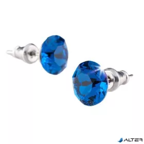   Fülbevaló, "Capri" kék SWAROVSKI® kristállyal, 7 mm, ART CRYSTELLA®