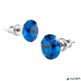   Fülbevaló, "Capri" kék SWAROVSKI® kristállyal, 7 mm, ART CRYSTELLA®