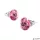 Fülbevaló, rózsaszín SWAROVSKI® kristállyal, csúcsos, 8 mm, ART CRYSTELLA®