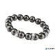 Karkötő, fekete SWAROVSKI® gyöngyből, fehér rondella kristállyal, 10mm, ART CRYSTELLA® M