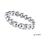 Karkötő, ezüst színű SWAROVSKI® gyöngyből, fehér kristállyal, 10mm, ART CRYSTELLA® M