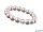 Karkötő, gyöngyházfehér SWAROVSKI® gyöngyből, színjátszós fehér kristállyal, 10 mm, ART CRYSTELLA® M