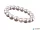 Karkötő, gyöngyházfehér SWAROVSKI® gyöngyből, színjátszós fehér kristállyal, 10 mm, ART CRYSTELLA® M