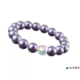   Karkötő, halványlila SWAROVSKI® gyöngyből, színjátszós fehér kristállyal, 10 mm, ART CRYSTELLA® M