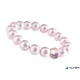 Karkötő, rózsaszín SWAROVSKI® gyöngyből, színjátszós fehér kristállyal, 10 mm, ART CRYSTELLA® M