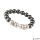 Karkötő, fekete-fehér SWAROVSKI® gyöngyből, rondella kristállyal, 10mm, ART CRYSTELLA® M