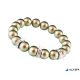 Karkötő, zöld SWAROVSKI® gyöngyből, fehér rondella kristállyal, 10mm, ART CRYSTELLA® M