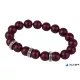Karkötő, bíborlila SWAROVSKI® gyöngyből, fehér rondella kristállyal, 10mm, ART CRYSTELLA® M