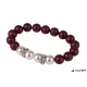 Karkötő, bíborlila-fehér SWAROVSKI® gyöngyből, fehér rondella kristállyal, 10mm, ART CRYSTELLA® M