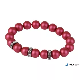   Karkötő, fénylő eper SWAROVSKI®gyöngyből, fehér rondella kristállyal, 10mm, ART CRYSTELLA® M