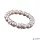 Karkötő, gyöngyházfehér SWAROVSKI® gyöngyből, fehér rondella kristállyal, 10mm, ART CRYSTELLA®