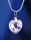 Nyaklánc, szív formájú, fehér színjátszós SWAROVSKI® kristállyal, 18mm ART CRYSTELLA®