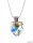 Nyaklánc, szív formájú, fehér színjátszós SWAROVSKI® kristállyal, 18mm ART CRYSTELLA®