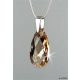 Nyaklánc, esőcsepp formájú, pezsgő színű SWAROVSKI® kristállyal, 16mm, ART CRYSTELLA®