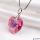 Nyaklánc, szív formájú, rózsaszín SWAROVSKI® kristállyal, 18mm ART CRYSTELLA®