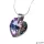 Nyaklánc, szív formájú, színjátszós ametiszt lila SWAROVSKI® kristállyal, 18mm ART CRYSTELLA®