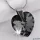 Nyaklánc, szív formájú, Black Diamond SWAROVSKI® kristállyal, 18mm ART CRYSTELLA®