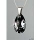 Nyaklánc, esőcsepp formájú, Black Diamond SWAROVSKI® kristállyal, 16mm, ART CRYSTELLA®