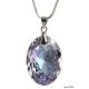 Nyaklánc, ovális formájú, ametiszt lila SWAROVSKI® kristállyal, 16 mm ART CRYSTELLA®