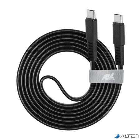 USB kábel, USB-C - USB-C, 1,2 m, RIVACASE 'PS6005', fekete