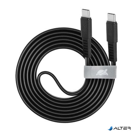 USB kábel, USB-C - USB-C, 1,2 m, RIVACASE "PS6005", fekete
