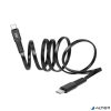 USB kábel, USB-C - USB-C, 1,2 m, RIVACASE "PS6005", fekete