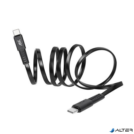 USB kábel, USB-C - USB-C, 1,2 m, RIVACASE "PS6005", fekete