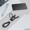 USB kábel, USB-C - USB-C, 1,2 m, RIVACASE "PS6005", fekete