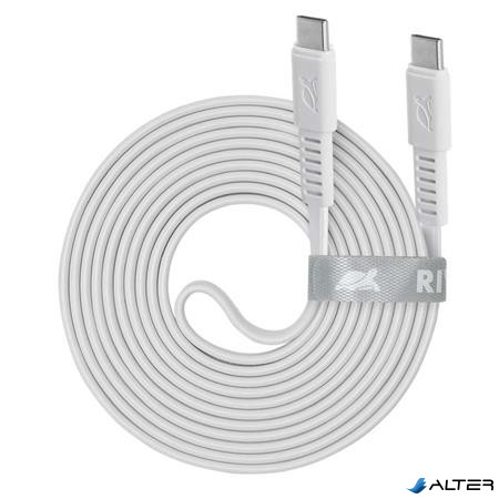 USB kábel, USB-C - USB-C, 2,1 m, RIVACASE "PS6005 W21", fehér