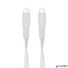 USB kábel, USB-C - USB-C, 1,2 m, RIVACASE "PS6005", fehér