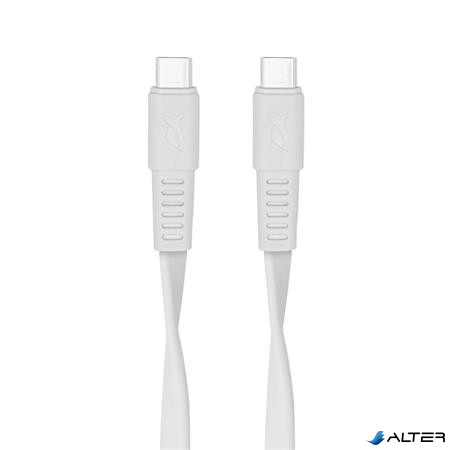 USB kábel, USB-C - USB-C, 1,2 m, RIVACASE "PS6005", fehér