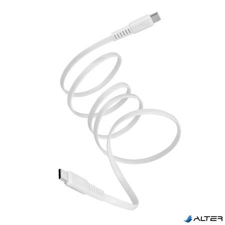 USB kábel, USB-C - USB-C, 1,2 m, RIVACASE "PS6005", fehér