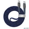 USB kábel, USB-C - USB-C, 1,2 m, RIVACASE 'PS6105', kék