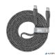 USB kábel, USB-C - USB-C, 2,1 m, RIVACASE "PS6105 GR21", szürke