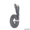 USB kábel, USB-C - USB-C, 1,2 m, RIVACASE "PS6105", szürke