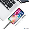 USB kábel, USB-C - USB-C, 1,2 m, RIVACASE "PS6105", szürke