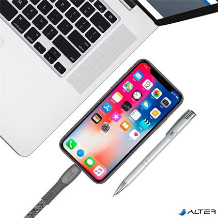 USB kábel, USB-C - USB-C, 1,2 m, RIVACASE 'PS6105', szürke