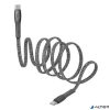 USB kábel, USB-C - USB-C, 1,2 m, RIVACASE "PS6105", szürke